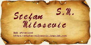 Stefan Milošević vizit kartica